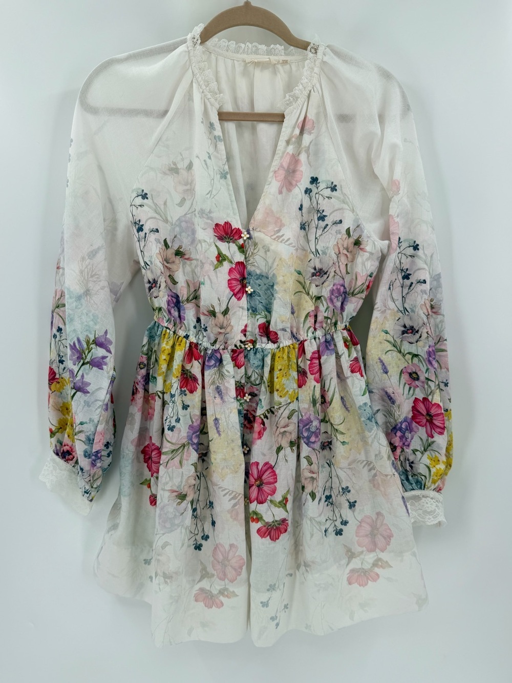 Anthropologie Let Me Be V-Neck A-Line Mini Dress Small - Picture 6 of 9